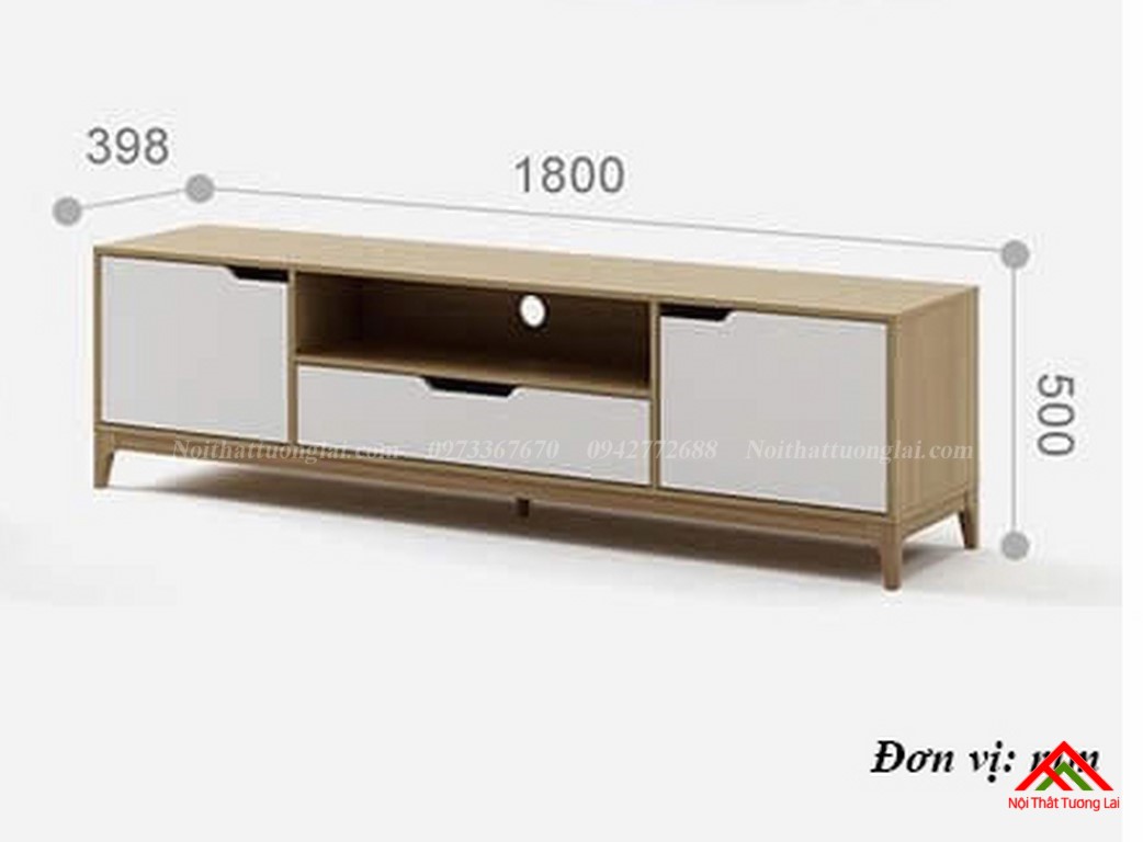 Kệ tivi gỗ công nghiệp đẹp thiết kế hiện đại Hà nội